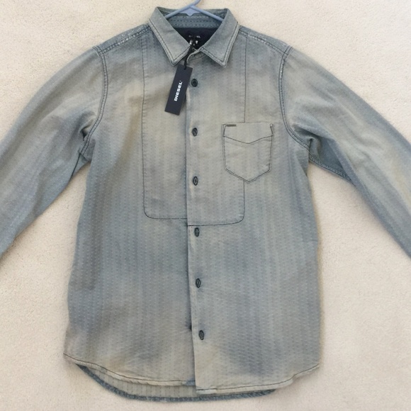 diesel mens denim shirt